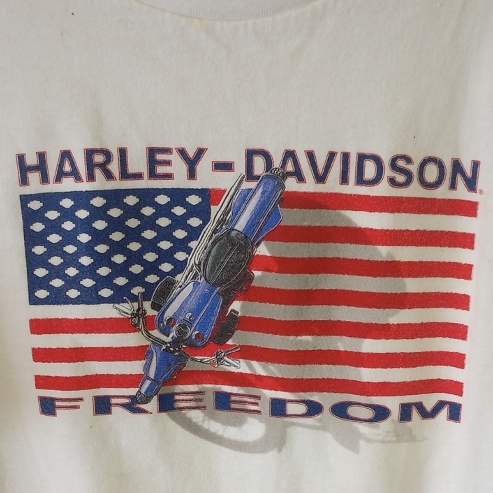 Harley-Davidson Large Vintage "Freedom" Big Twin, Aruba Biker Tee